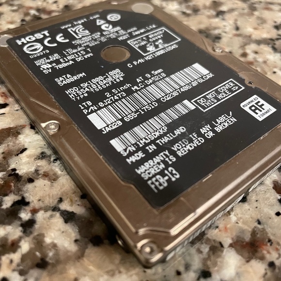 HGST | Laptop 1TB HDD 2.5” SATA Hard Drive - Picture 1 of 4